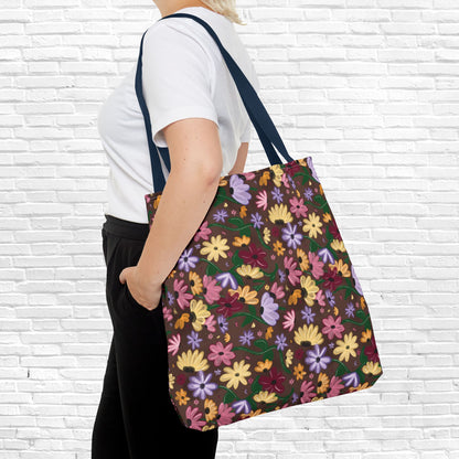 Piano Surprise Song Floral Printed Tote Bag