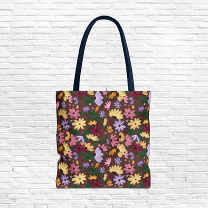 Piano Surprise Song Floral Printed Tote Bag