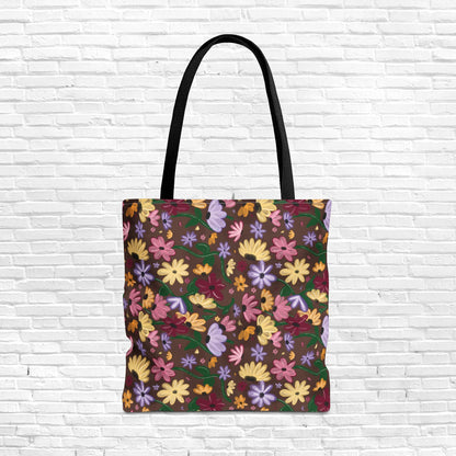 Piano Surprise Song Floral Printed Tote Bag