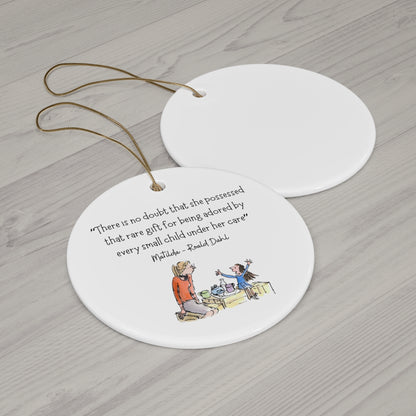 Sweet Matilda Ms. Honey Ceramic Quote Decoration/Keepsake Ornament