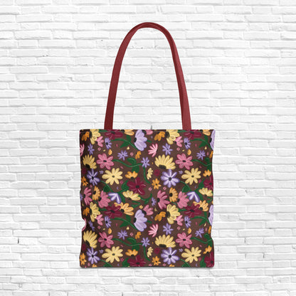 Piano Surprise Song Floral Printed Tote Bag