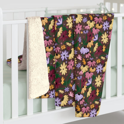 Surprise Song Floral Piano Blanket