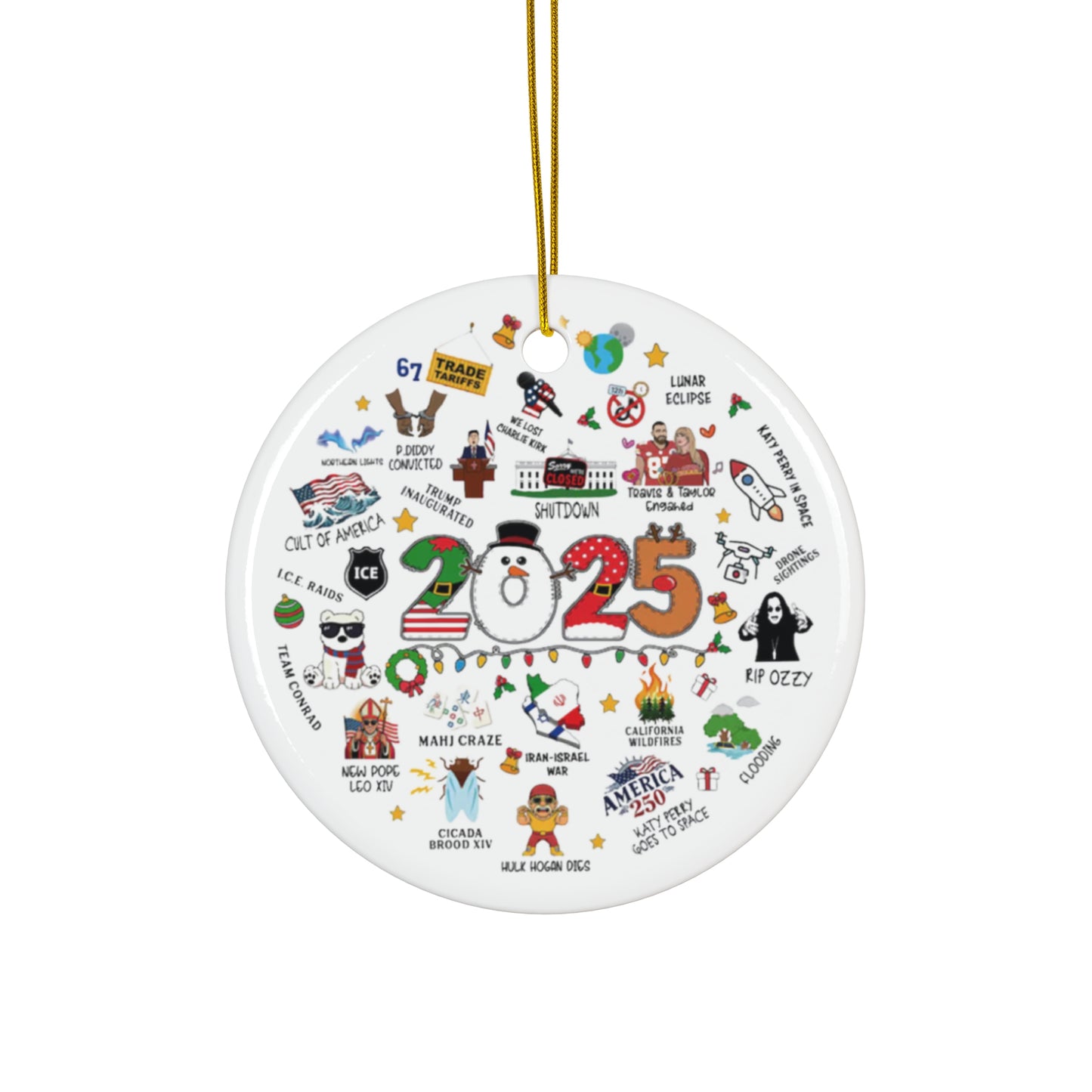 2025 Year in Review Christmas Ornament