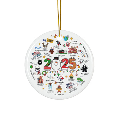 2025 Year in Review Christmas Ornament