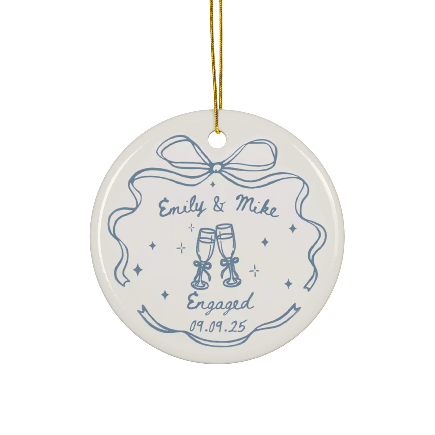 Personalized Engagement Ornament