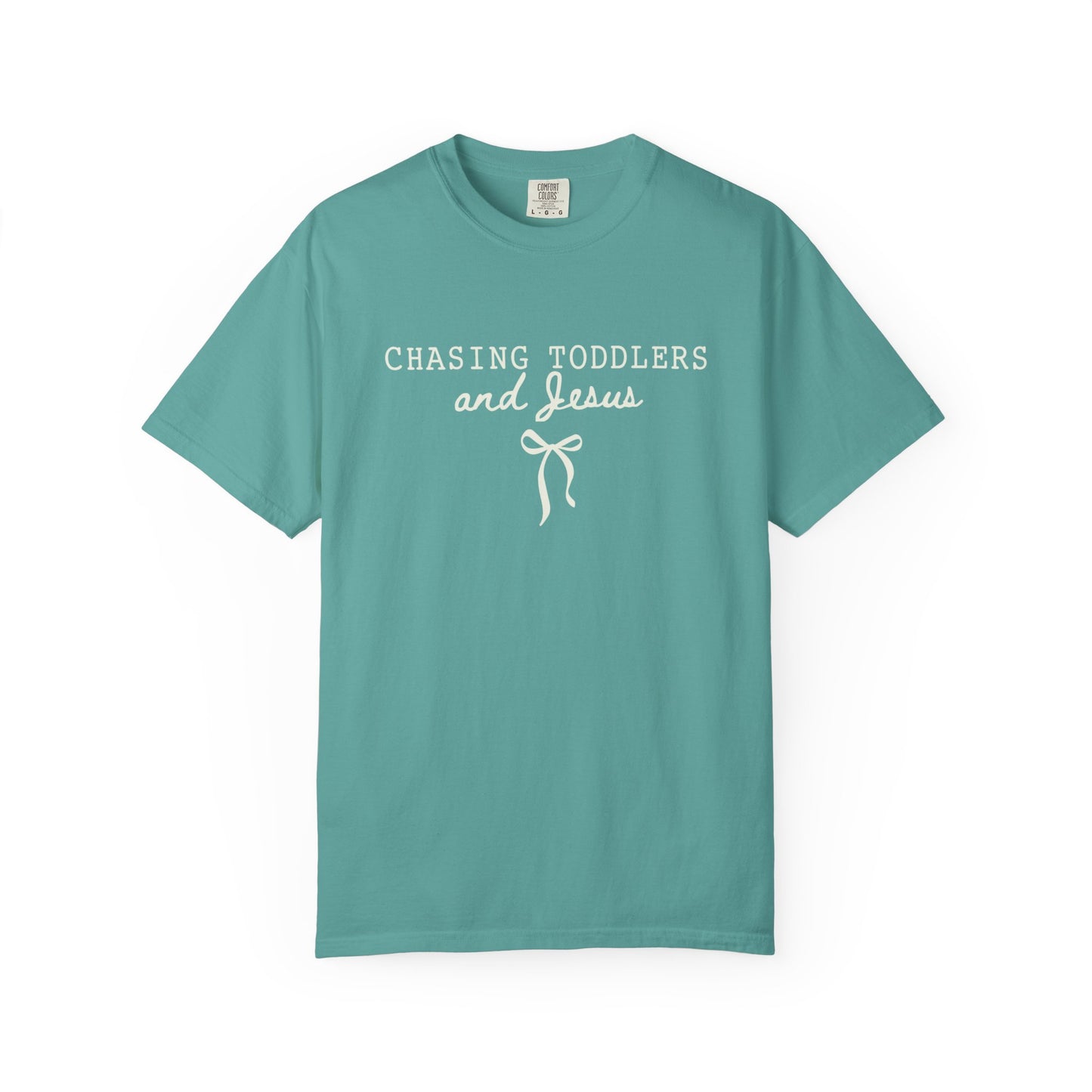 Chasing Toddlers and Jesus - Comfort Colors Christian Mama Tshirt