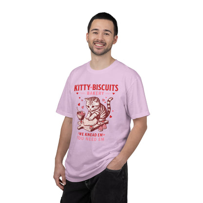 Valentines Cat Comfort Colors Shirt Kitty Biscuits Bakery T-Shirt Funny Vday Cat Lover Tee Cute Kitten Baking Cookies Love Tshirt Girlfriend