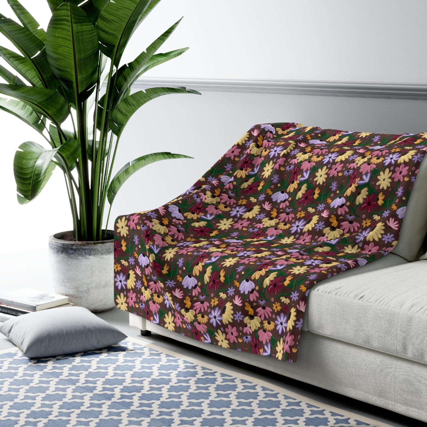 Surprise Song Floral Piano Blanket