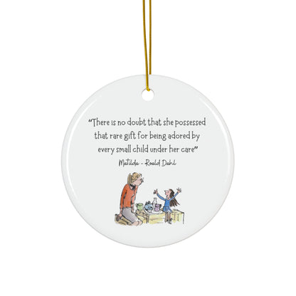 Sweet Matilda Ms. Honey Ceramic Quote Decoration/Keepsake Ornament