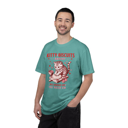 Valentines Cat Comfort Colors Shirt Kitty Biscuits Bakery T-Shirt Funny Vday Cat Lover Tee Cute Kitten Baking Cookies Love Tshirt Girlfriend