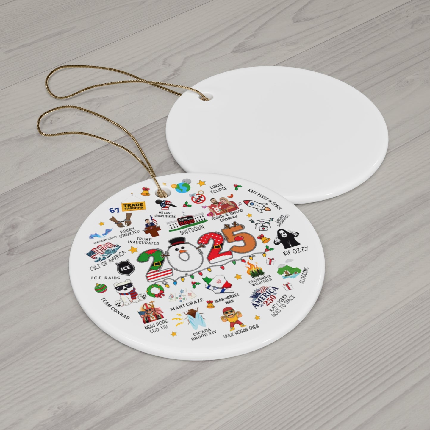 2025 Year in Review Christmas Ornament