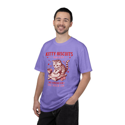 Valentines Cat Comfort Colors Shirt Kitty Biscuits Bakery T-Shirt Funny Vday Cat Lover Tee Cute Kitten Baking Cookies Love Tshirt Girlfriend