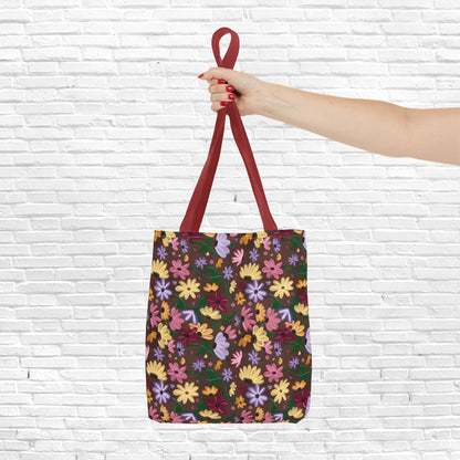 Piano Surprise Song Floral Printed Tote Bag