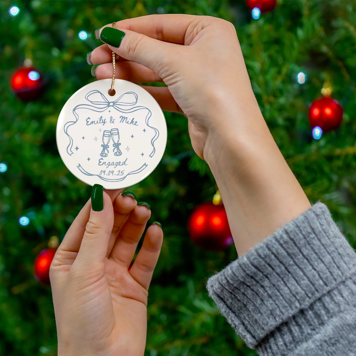Personalized Engagement Ornament