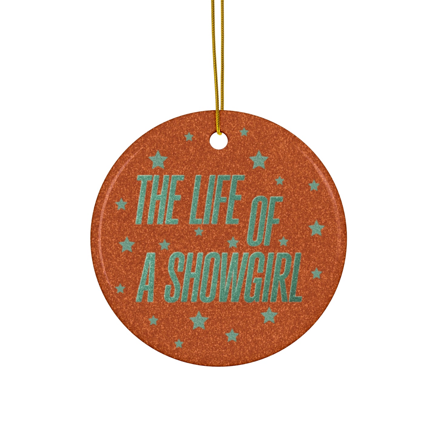 Show Girl Music Glitter Ceramic Ornament