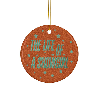 Show Girl Music Glitter Ceramic Ornament