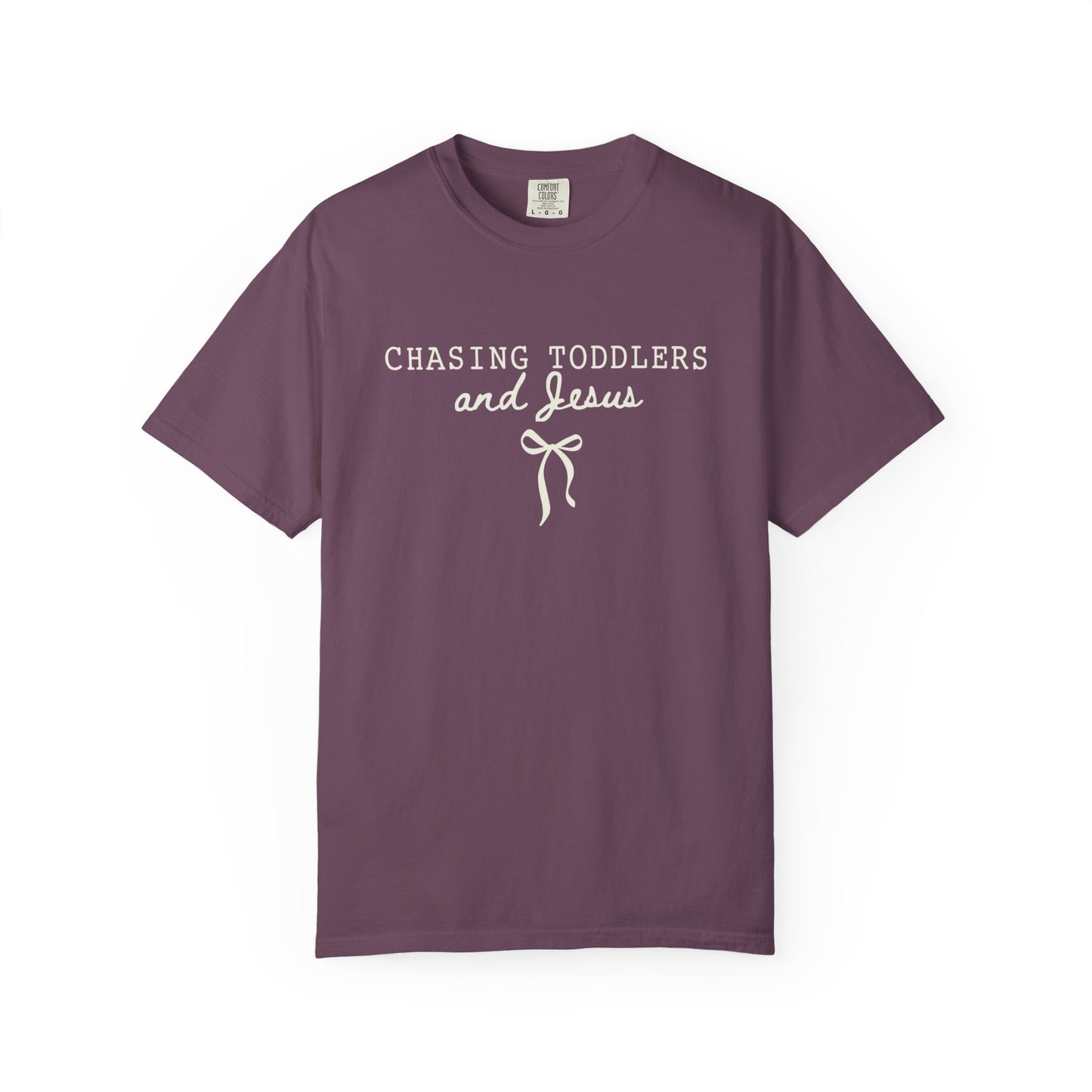 Chasing Toddlers and Jesus - Comfort Colors Christian Mama Tshirt