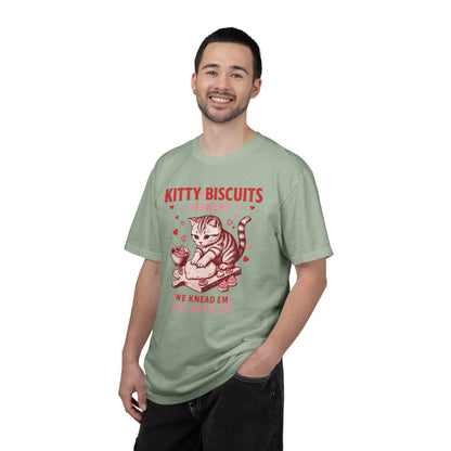 Valentines Cat Comfort Colors Shirt Kitty Biscuits Bakery T-Shirt Funny Vday Cat Lover Tee Cute Kitten Baking Cookies Love Tshirt Girlfriend