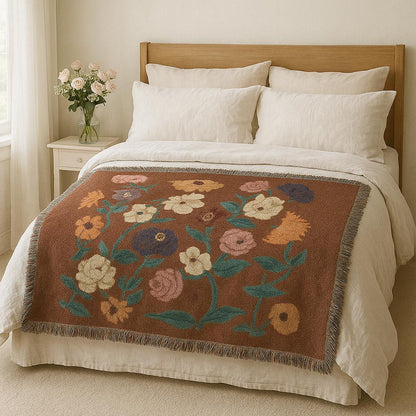 Floral Piano Surprise Song Woven Blanket - 2025 Concert Memory Keepsake