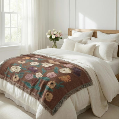 Floral Piano Surprise Song Woven Blanket - 2025 Concert Memory Keepsake