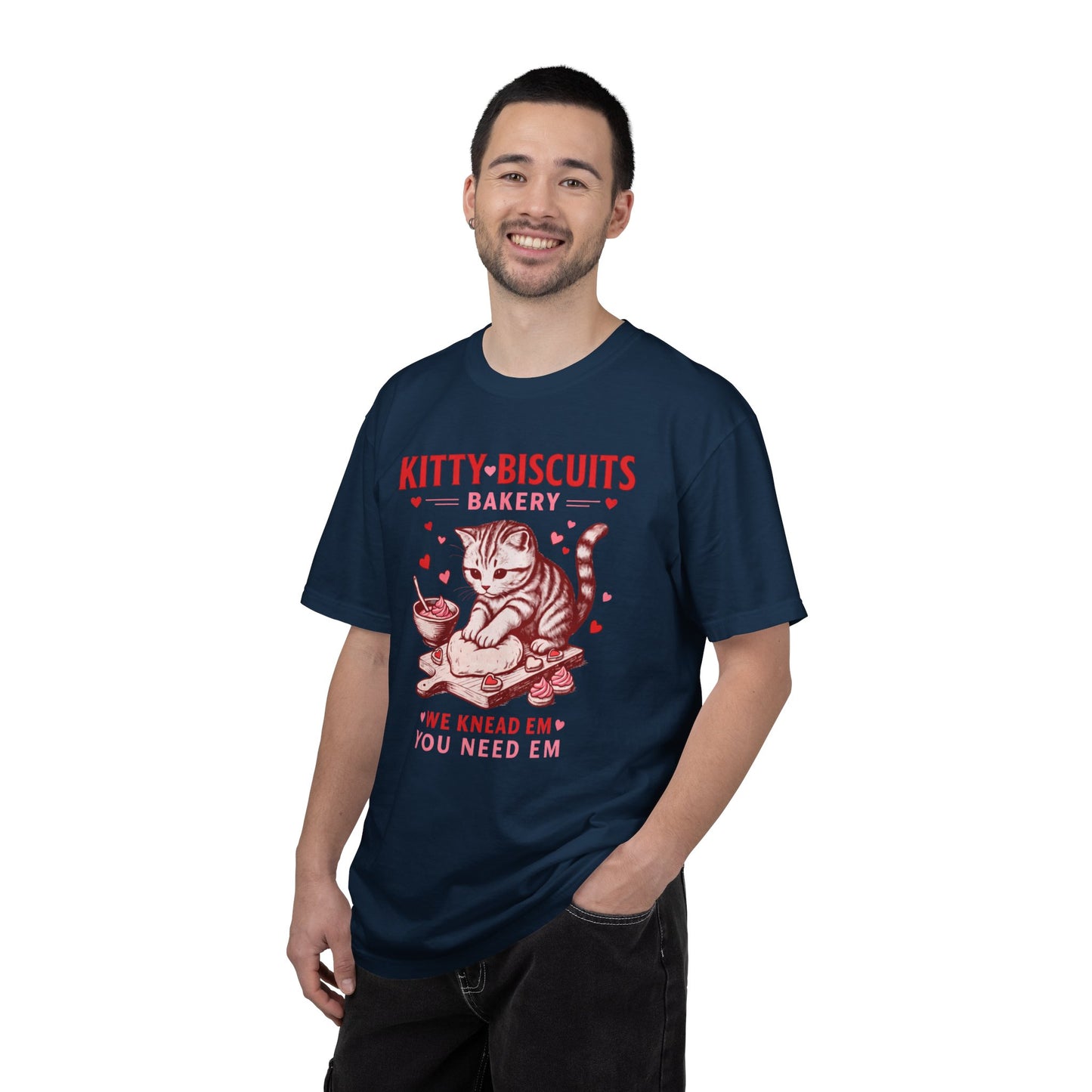 Valentines Cat Comfort Colors Shirt Kitty Biscuits Bakery T-Shirt Funny Vday Cat Lover Tee Cute Kitten Baking Cookies Love Tshirt Girlfriend