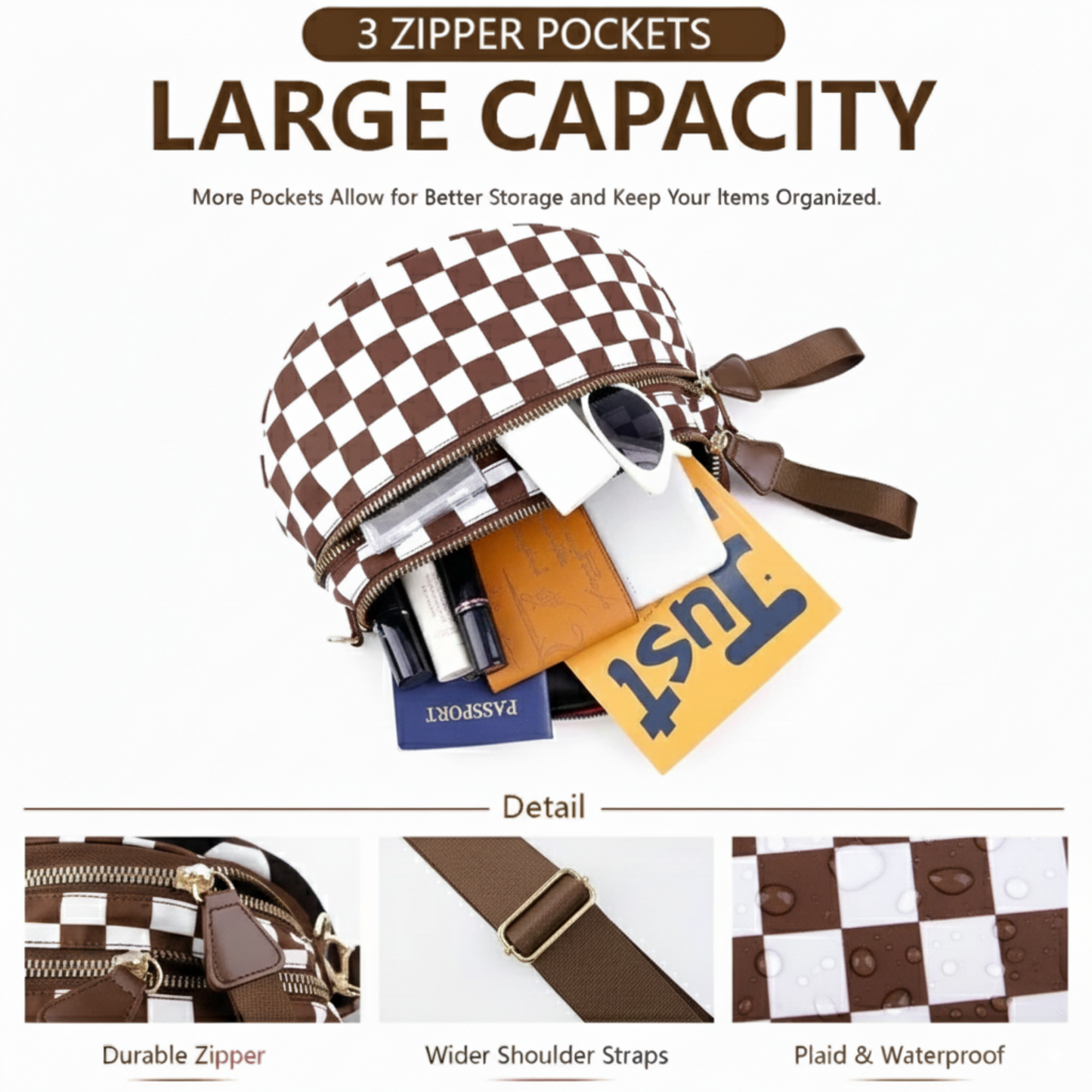 HappyMama™ Oxford Crossbody Bum Bag