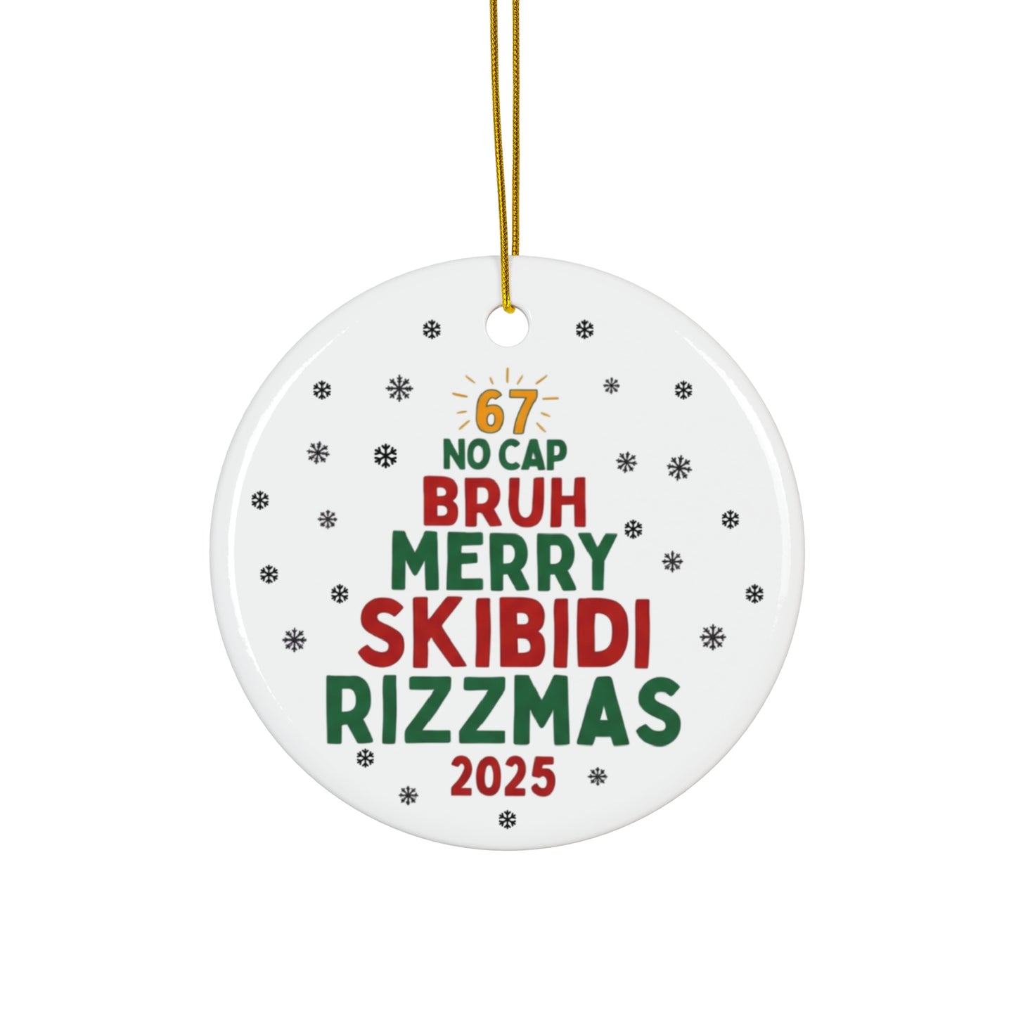 Gen Z Teen Slang 2025 Christmas Ornament