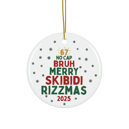 Gen Z Teen Slang 2025 Christmas Ornament
