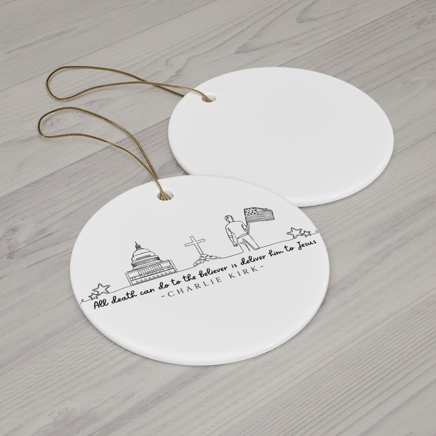 Deliver Us To Christ, Charlie Kirk Ornament