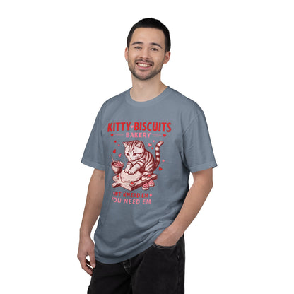 Valentines Cat Comfort Colors Shirt Kitty Biscuits Bakery T-Shirt Funny Vday Cat Lover Tee Cute Kitten Baking Cookies Love Tshirt Girlfriend