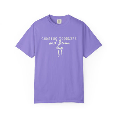 Chasing Toddlers and Jesus - Comfort Colors Christian Mama Tshirt