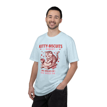 Valentines Cat Comfort Colors Shirt Kitty Biscuits Bakery T-Shirt Funny Vday Cat Lover Tee Cute Kitten Baking Cookies Love Tshirt Girlfriend