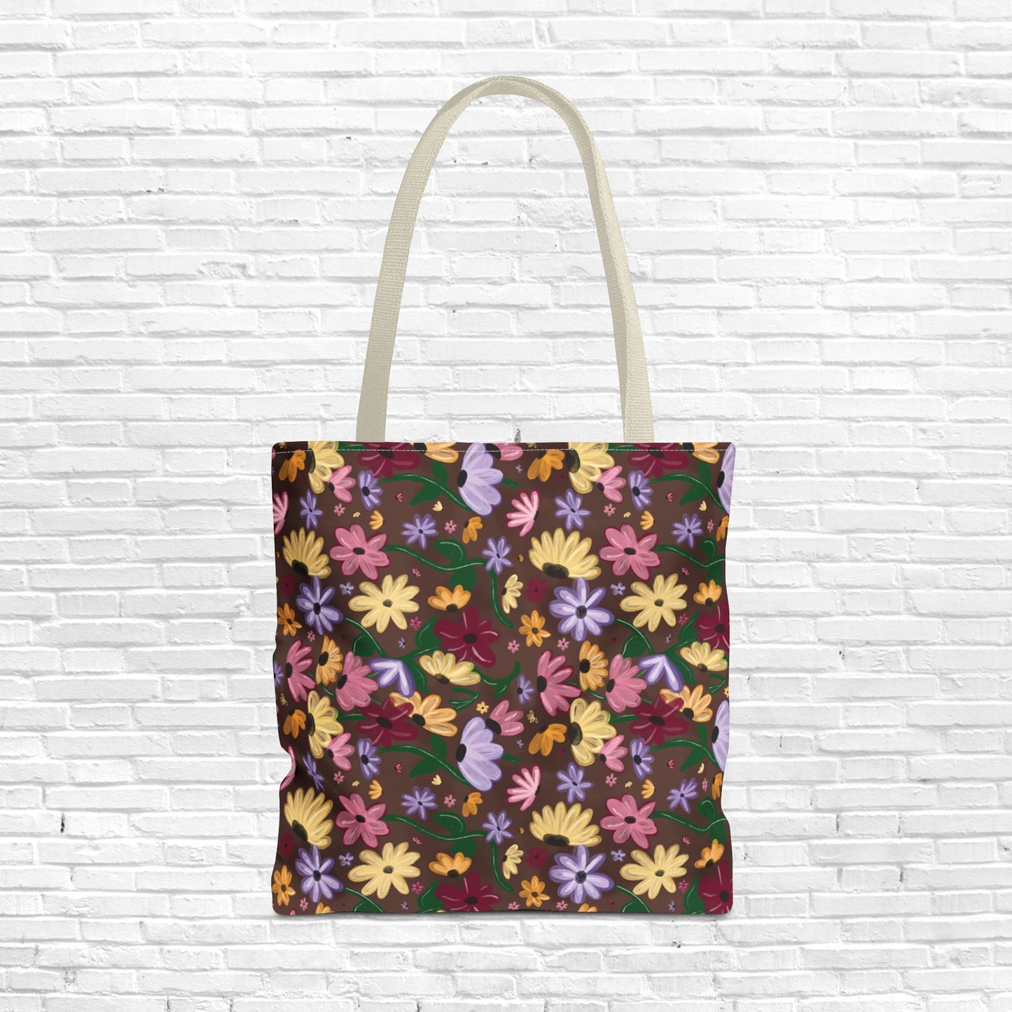 Piano Surprise Song Floral Printed Tote Bag