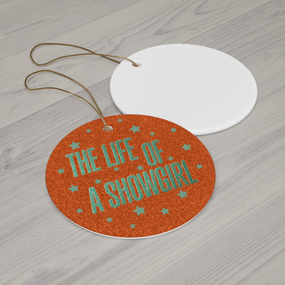 Show Girl Music Glitter Ceramic Ornament
