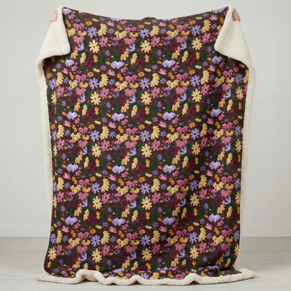 Surprise Song Floral Piano Blanket
