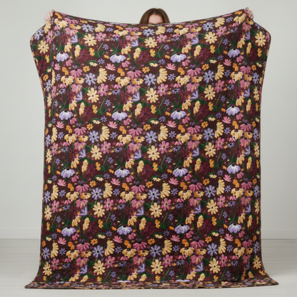 Surprise Song Floral Piano Blanket