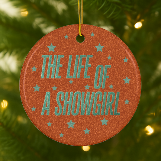 Show Girl Music Glitter Ceramic Ornament