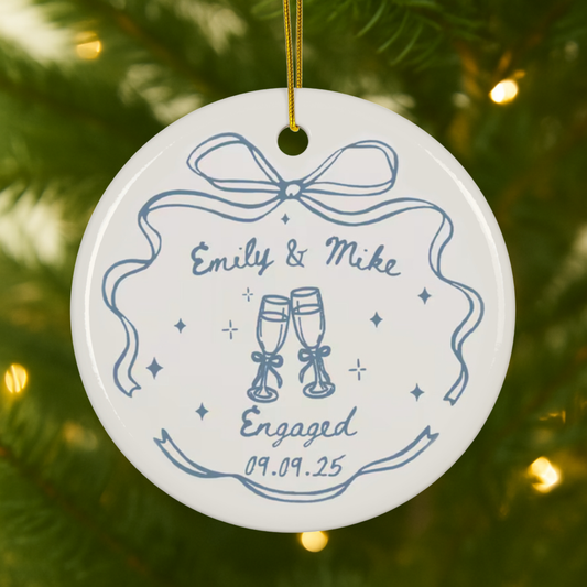 Personalized Engagement Ornament