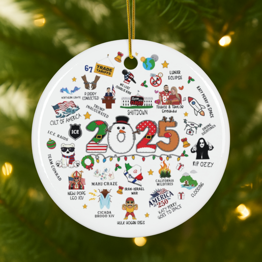 2025 Year in Review Christmas Ornament