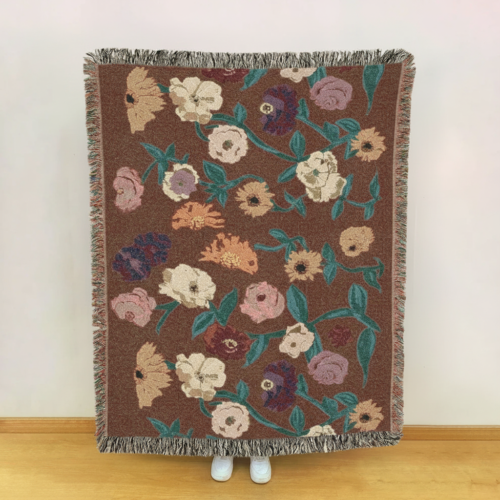 Floral Piano Surprise Song Woven Blanket - 2025 Concert Memory Keepsake