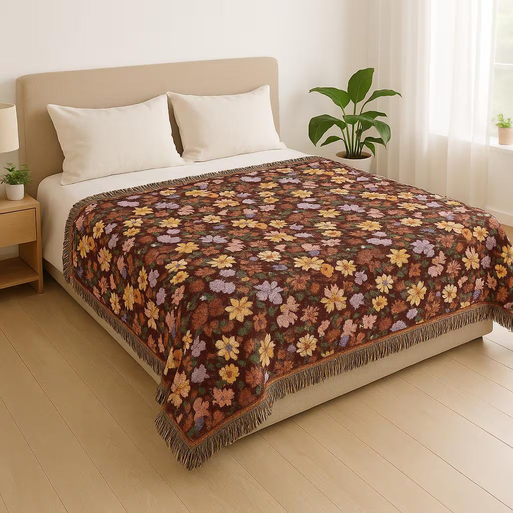 Surprise Song Floral Piano Blanket